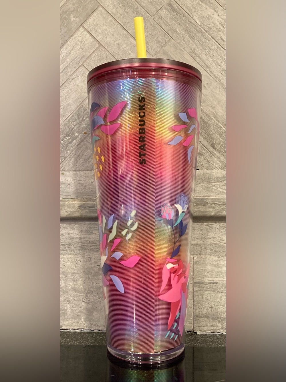 Starbucks 2022 Iridescent Floral Tumbler